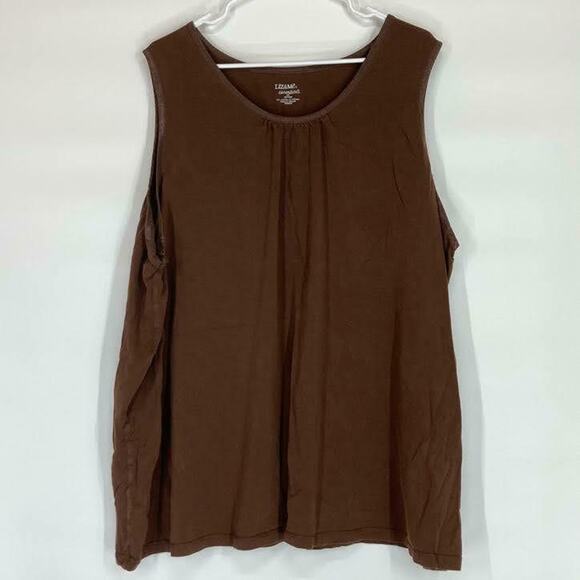 Liz & Me Brown Sleeveless Tank Top Women’s - Picture 1 of 3